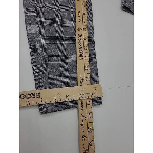 American Eagle Super Stretch Pants Women's Size 14 Regular Grey Plaid Tapered - Picture 6 of 6